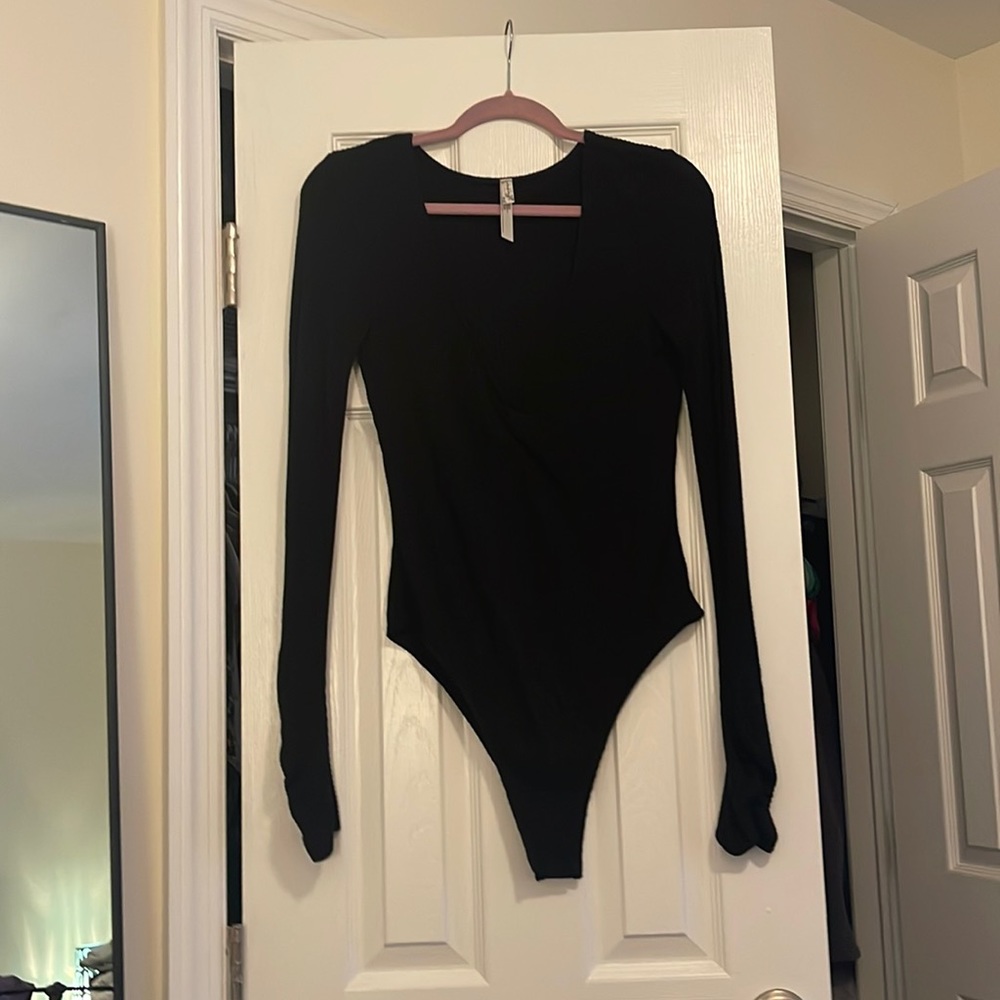 Free People Intimately Ribbed V-Neck Bodysuit